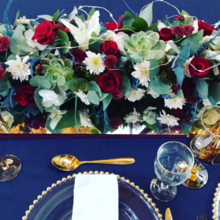 Delft Navy Burgundy gold