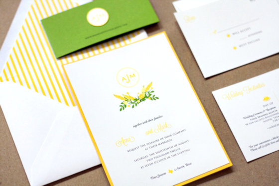 yellow invitation