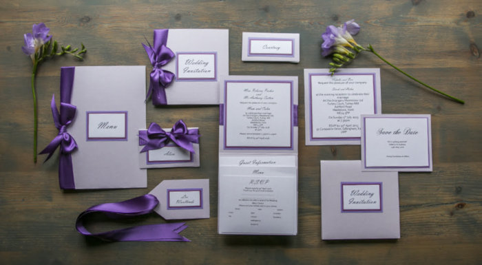 invitations purple