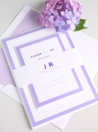 invitations purple