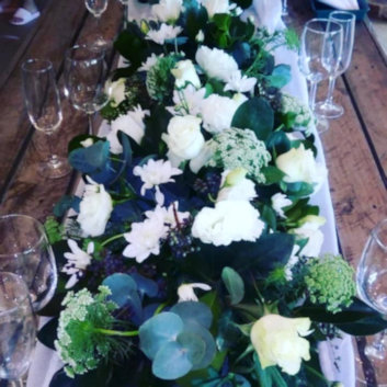 Dark Wooden Table setup