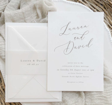 white invitation