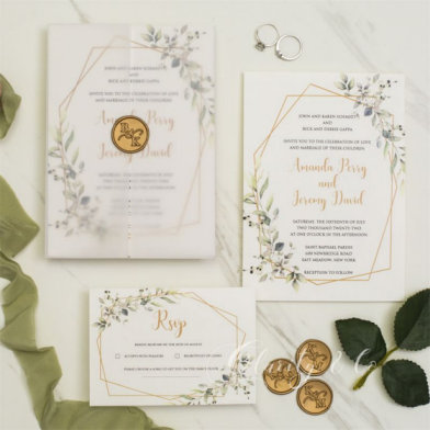 invitations gold