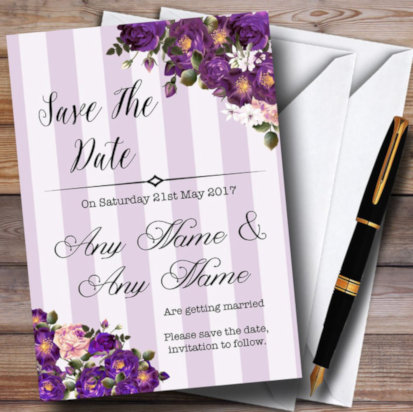 invitations purple