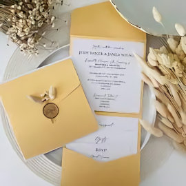 yellow invitation