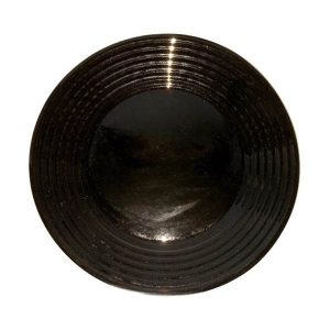 Black dinner plate