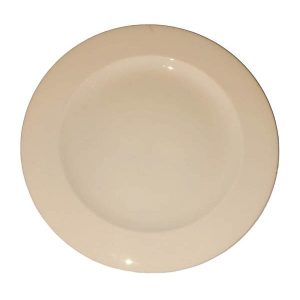 White dinner plate