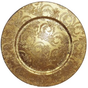 Gold damask underplate