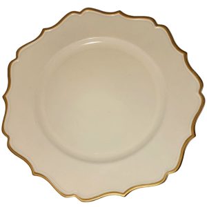 White and gold underplate