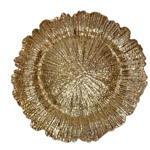 Gold plastic sunny leaf underplate