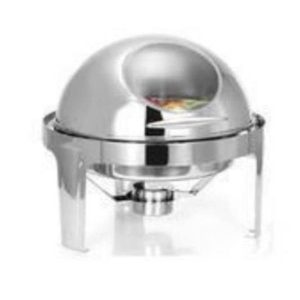 Round silver chaffing dish