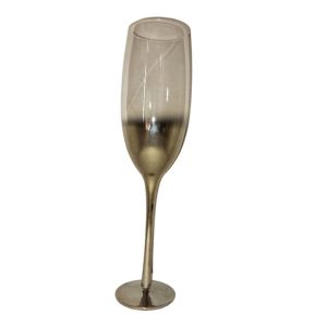 Silver bottom champagne glass