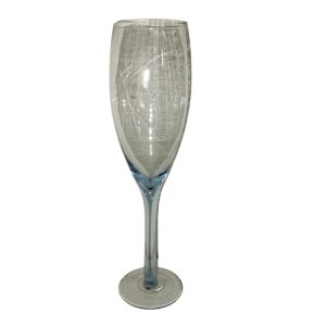 Light blue bottom champagne glass