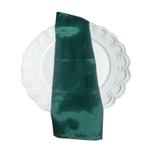 Emerald green satin napkin