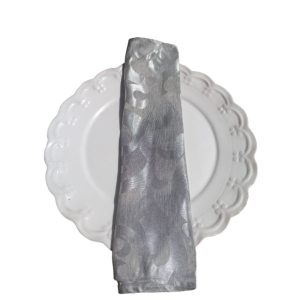 Silver shinny damask napkin