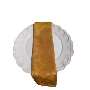 Yellow gold shinny damask napkin