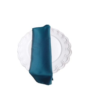 Satin teal napkin